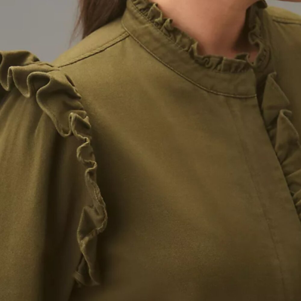 Brand New DOLAN Ruffled Utility Jacket - Picture 8 of 13